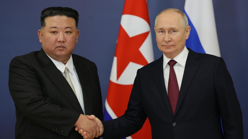 Путин поздравил Ким Чен Ына с 75-летием дипотношений между странами