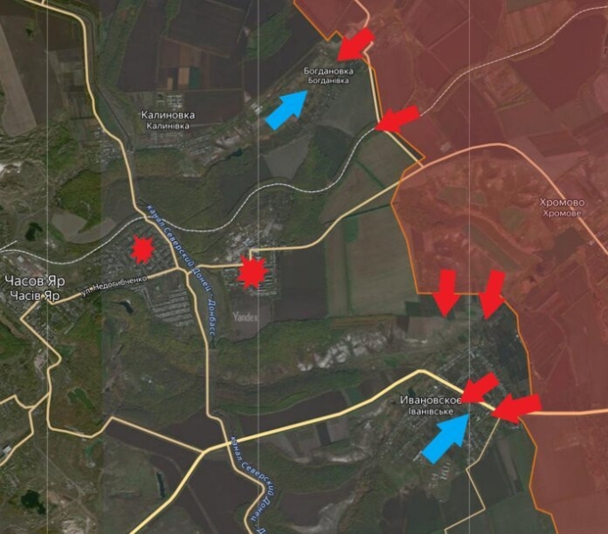 Обновлённая карта боевых действий на Украине по данным на 12:00 мск сегодня, 29.02.2024