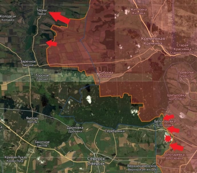 Обновлённая карта боевых действий на Украине по данным на 12:00 мск сегодня, 02.03.2024