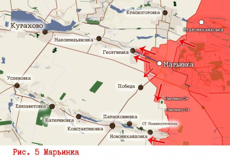 Обновлённая карта боевых действий на Украине по данным на 12:00 мск сегодня, 30.03.2024