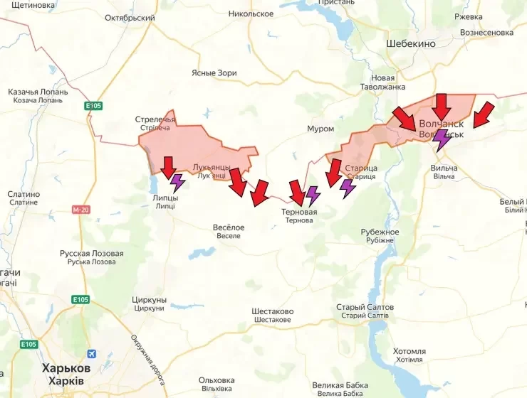 Свежие новости СВО на 14.05.2024. Карта боевых действий на Украине на сегодня. На подступах к Липцам завязались бои