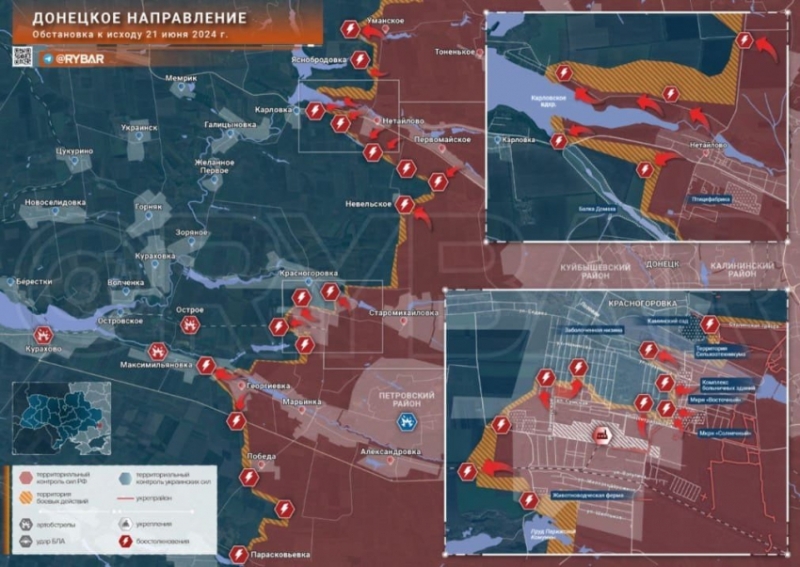 Новая карта боевых действий на Украине на 22 июня 2024: обзор ситуации на фронтах спецоперации
