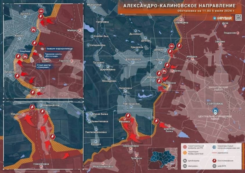 Последние новости СВО на 6 июля 2024. Карта боевых действий на Украине на сегодня, ситуация на фронтах