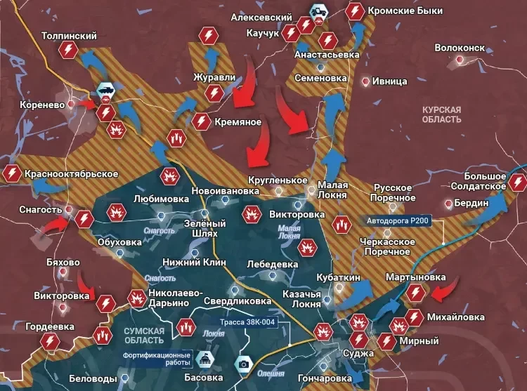 Новая карта боевых действий в Курской области на 14.08.2024: обзор последних событий