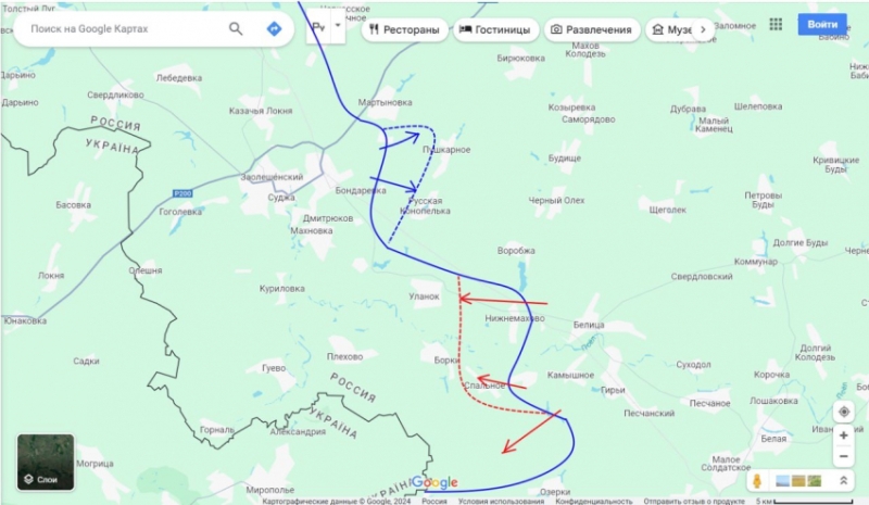 Новая карта боевых действий в Курской области на 22.08.2024: обзор последних событий на сегодня