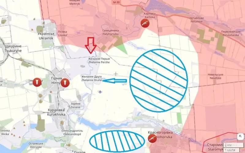 Обновлённая карта боевых действий на Украине по данным на 12:00 мск сегодня, 31.08.2024