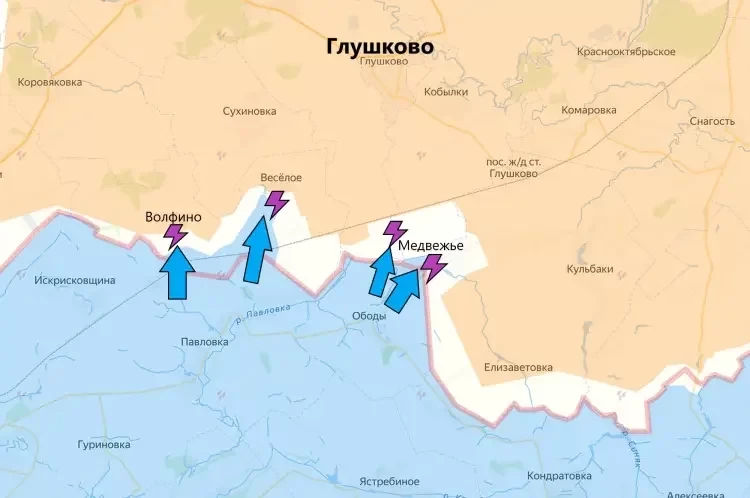 Обстановка в Курской области. Карта боевых действий от 20.09.2024: ВС РФ в тяжелых боях выдавливают украинских боевиков