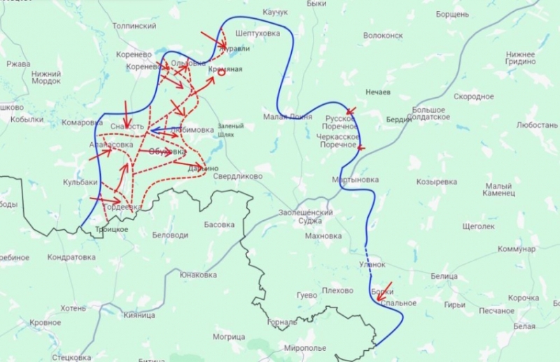 Свежая карта боевых действий в Курской области на 17.09.2024. ВСУ отчаянно пытаются прорваться в Весёлое. Ситуация в приграничье на сегодня