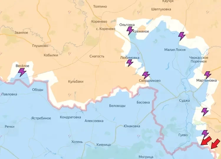 Ситуация в Курской области на 01.10.2024. Карта боевых действий на сегодня