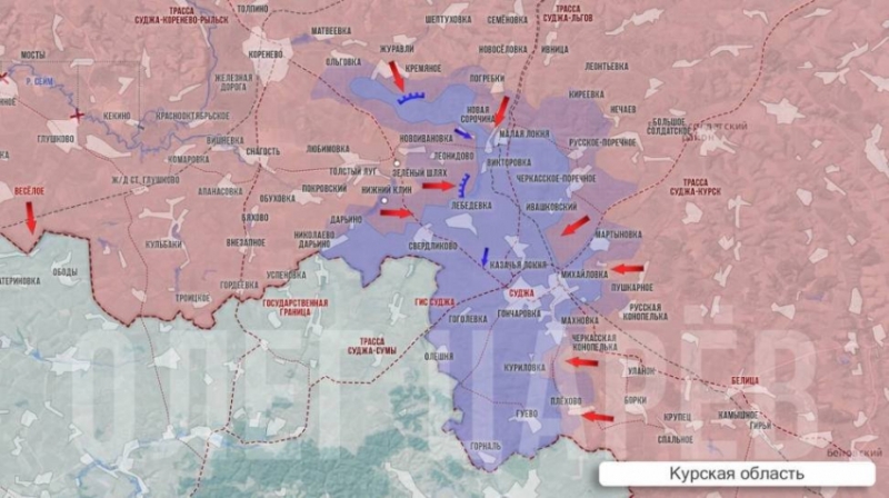 В Курской области продолжаются ожесточённые бои в Суджанском районе: свежая карта боевых действий по данным на 10 ноября 2024 года