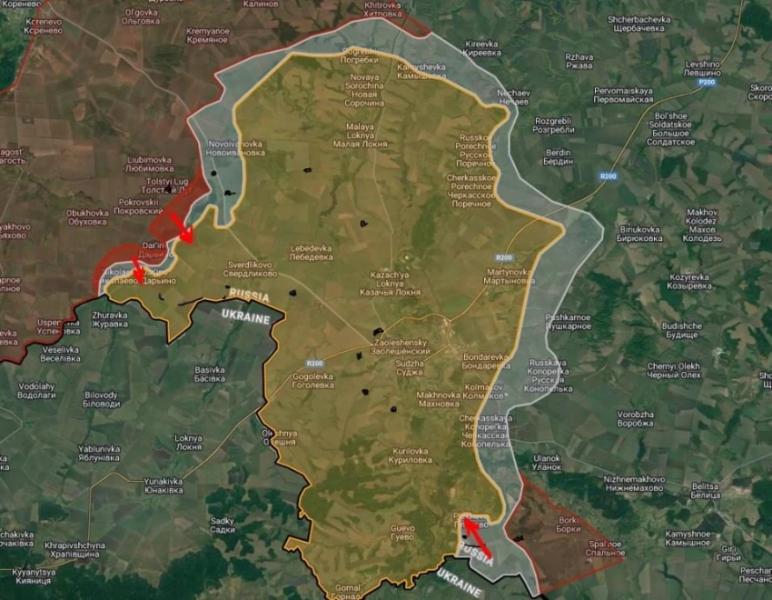 ВС РФ смогли вернуть контроль над Дарьино: свежая карта боевых действий в Курской области на 28 ноября 2024