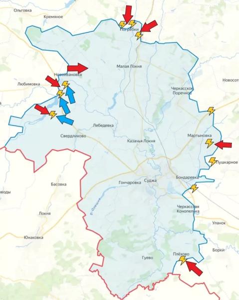 ВС России ведут штурмовые действия по линии Новоивановка-Леонидово в Курской области: карта боевых действий на 4 ноября 2024 года