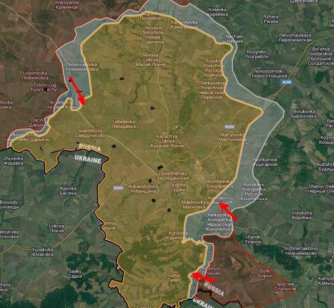 Опубликована новая карта боевых действий в Курской области по состоянию на понедельник, 16 декабря 2024 года