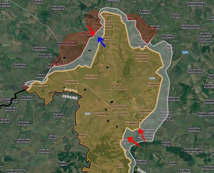 Опубликована новая карта боевых действий в Курской области по состоянию на четверг, 23 января 2025 года