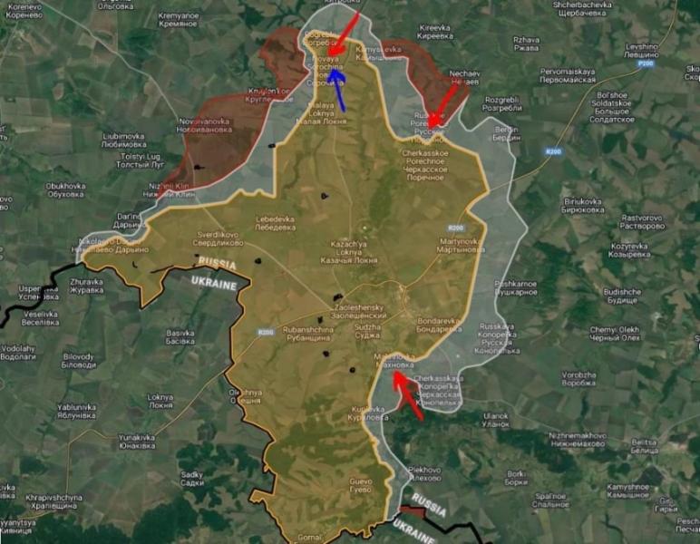 Штурмовики ВС РФ атакуют в районе Махновки в Курской области: карта боевых действий по состоянию на пятницу, 17 января 2025 года