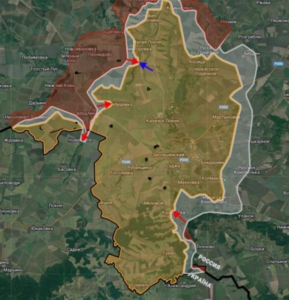 Опубликована новая карта боевых действий в Курской области по состоянию на пятницу, 28 февраля 2025 года