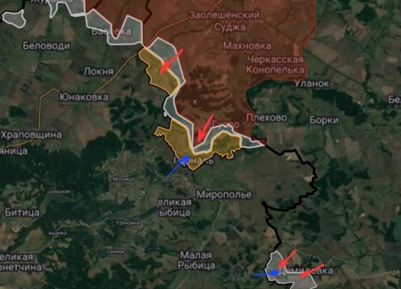 В Курской области идут интенсивные бои в окрестностях Горналя: карта боевых действий по состоянию на 21.04.2025