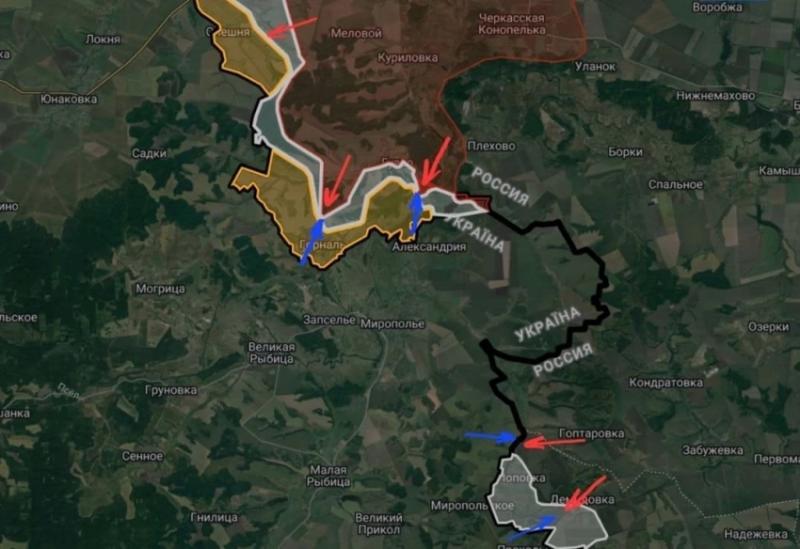 В Курской области интенсивные бои идут в районе Олешни: карта боевых действий по состоянию на 23.04.2025