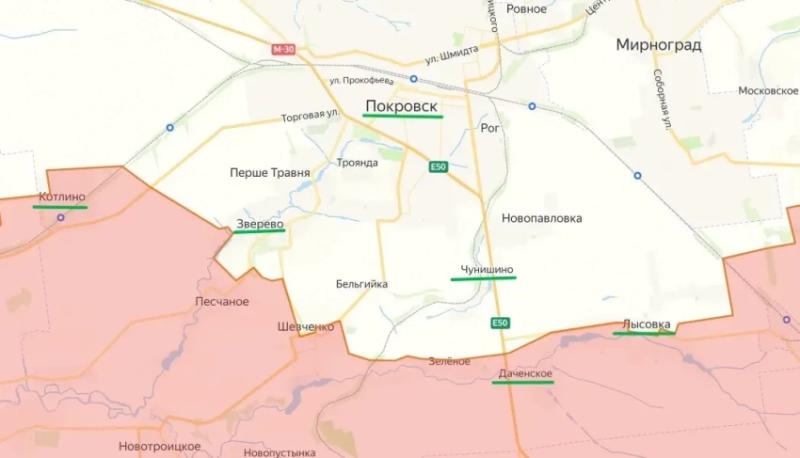 ВС России активизировали наступление на линии фронта в районе Красноармейска (ДНР)
