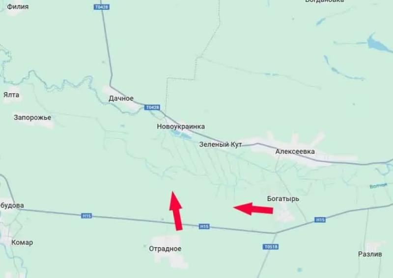 Российские войска вышли к сети мелиорационных каналов на реке Волчья в районе села Зелёный Кут на западе ДНР