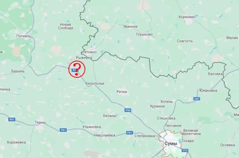 С продвижением армии России для противника возникает опасность нарушения военной логистики по дорогам Путивль-Сумы, Конотоп-Сумы и Киев-Сумы