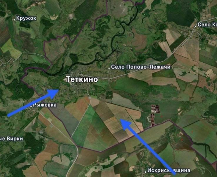 В Курской области ВСУ вновь пытаются зайти в Тёткино: карта боевых действий по состоянию на 11.05.2025