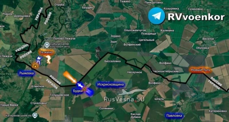 ВСУ вновь пытаются захватить Тёткино, ожесточённые бои идут в приграничье Курской области: свежие данные на 10.05.2025