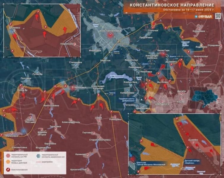 Бойцы ВС РФ начали ожесточённые бои в районе Гродовки на Покровском направлении: карта боевых действий в зоне СВО от 18.06.2025