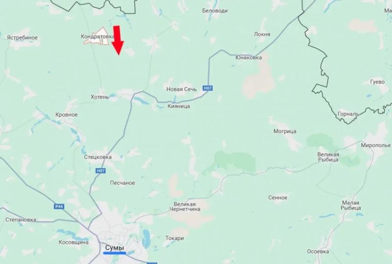 Село Кондратовка Сумской области перешло под контроль армии России, движение к Сумам продолжается