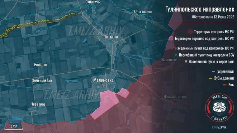 ВС РФ продолжают встречные бои в Новосергеевке на Покровском направлении: свежие детали на 13.06.2025