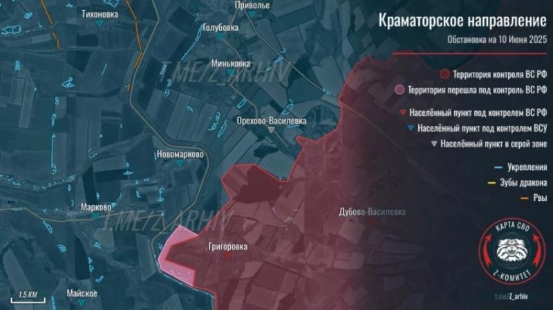 ВС РФ с тяжёлыми боями взяли под контроль большую часть н.п. Коптево на Покровском направлении: свежие данные о боях в зоне СВО на 10.06.2025