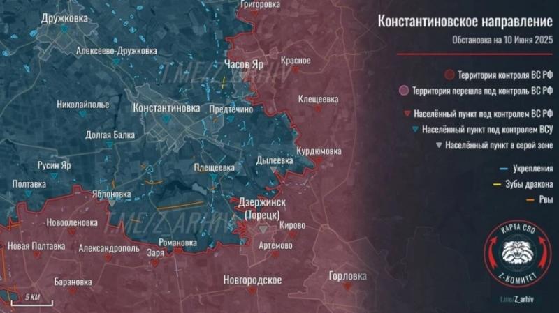 ВС РФ с тяжёлыми боями взяли под контроль большую часть н.п. Коптево на Покровском направлении: свежие данные о боях в зоне СВО на 10.06.2025